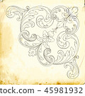 Vector baroque of vintage elements for design.  45981932