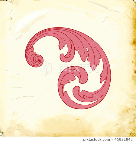 Vector baroque of vintage elements for design. Vector baroque of vintage elements for design. 45981943