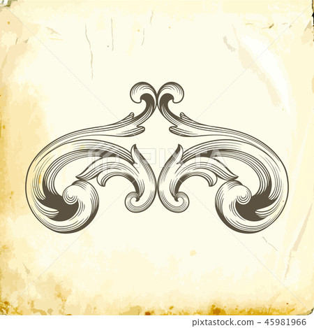 Vector baroque of vintage elements for design. Vector baroque of vintage elements for design. 45981966
