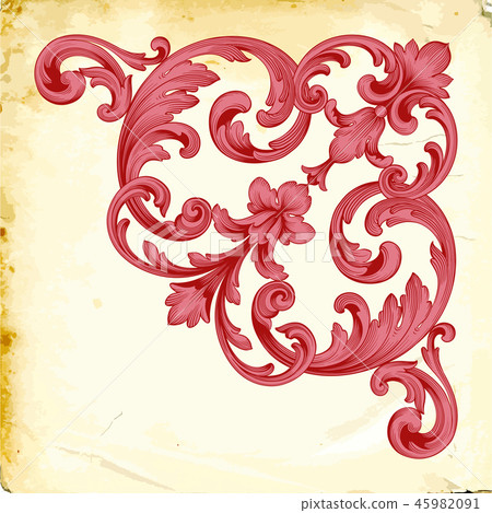 Vector baroque of vintage elements for design. Vector baroque of vintage elements for design. 45982091