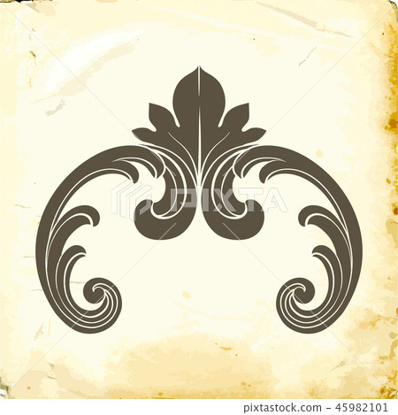 Vector baroque of vintage elements for design. Vector baroque of vintage elements for design. 45982101