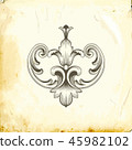 Vector baroque of vintage elements for design.  45982102
