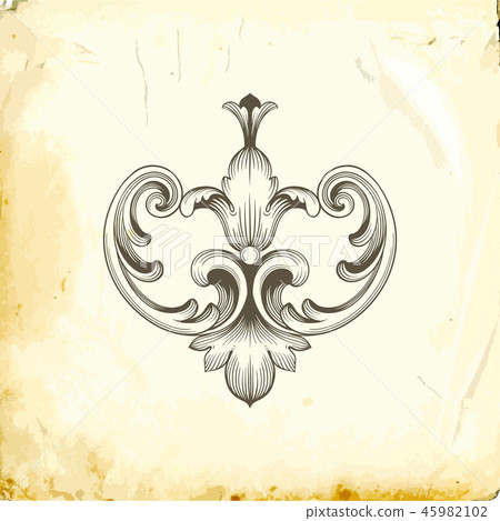Vector baroque of vintage elements for design. Vector baroque of vintage elements for design. 45982102