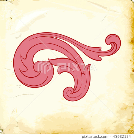 Vector baroque of vintage elements for design. Vector baroque of vintage elements for design. 45982154