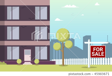 Vector Illustration Cartoon Apartment For Sale 45983671