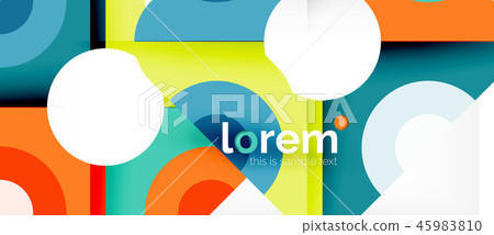 Geometric colorful shapes composition abstract... - Stock Illustration ...