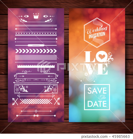Save the date wedding and love icons 45985663