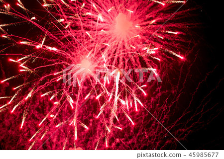 Fireworks. Stars and shiny fireworks  45985677
