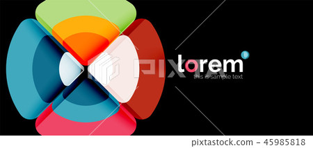 Circles and triangles geometric abstract background. Trendy abstract layout template for business or Circles and triangles geometric abstract background. Trendy abstract layout template for business or 45985818