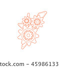 Gear Vector Template. The mechanism of the gear for the logo 45986133