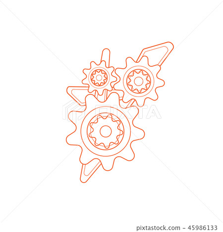 Gear Vector Template. The mechanism of the gear for the logo 45986133