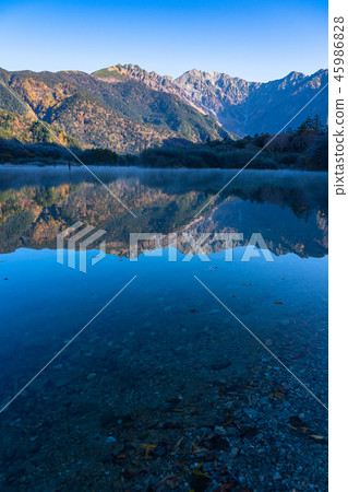 Morning view of Nagano Prefecture Kamikochi and Taisho Pond 45986828