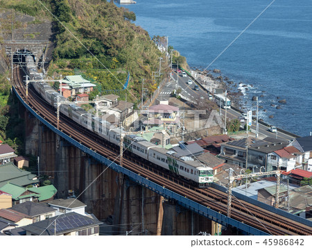 Train of Tamagawa Bridge Train of Tamagawa Bridge 45986842