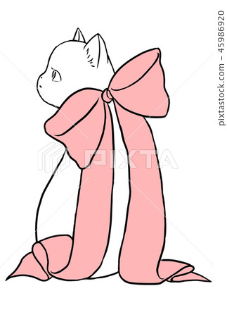 Ribbon cat - Stock Illustration [45986920] - PIXTA