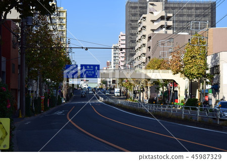 Tokyo Metropolitan Ring Road No. 7 and Honan-dori 45987329
