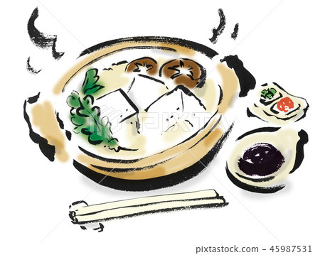 Simmered tofu Simmered tofu 45987531