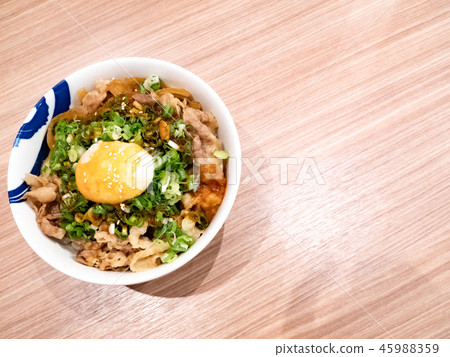 Japanese traditional dish Gyudon beef on rice bowl Japanese traditional dish Gyudon beef on rice bowl 45988359