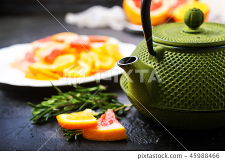 Tea in teapot 45988466
