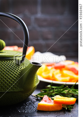 Tea in teapot 45988467