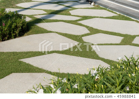 Texture or pattern of paving walkway. 45988841