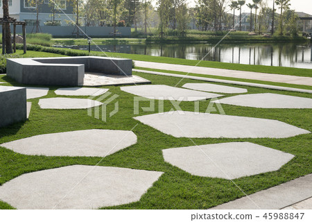 Texture or pattern of paving walkway. 45988847
