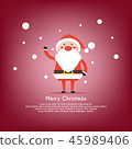 Merry Christmas and Happy New Year greeting card,  45989406