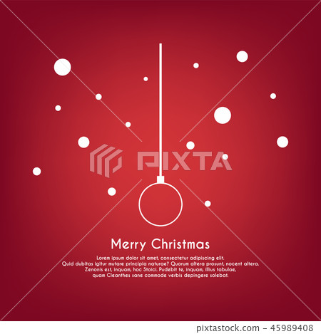 Merry Christmas and Happy New Year greeting card,  45989408