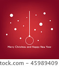 Merry Christmas and Happy New Year greeting card,  45989409