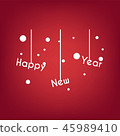 Merry Christmas and Happy New Year greeting card,  45989410