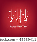 Merry Christmas and Happy New Year greeting card,  45989411