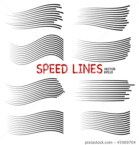 Speed lines isolated set. Speed lines isolated set. 45989704