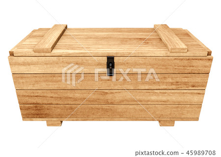 Pallet wooden chest isolated on white background Pallet wooden chest isolated on white background 45989708