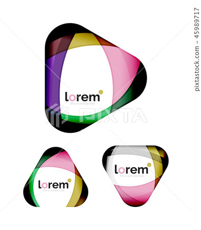 Set of geometric convergence vector icons 45989717