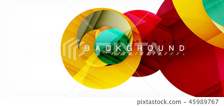 Glossy colorful circles abstract background, modern geometric design Glossy colorful circles abstract background, modern geometric design 45989767