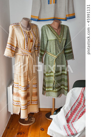 Ukrainian woman national dress 45991131