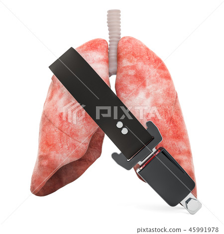 Human lungs with safety belt, protect concept 45991978