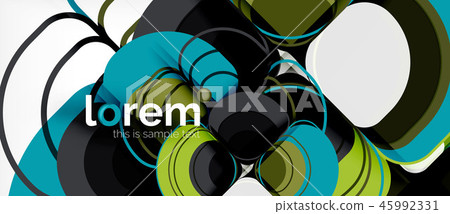 Abstract background - geometric multicolored round shapes composition. Trendy abstract layout Abstract background - geometric multicolored round shapes composition. Trendy abstract layout 45992331
