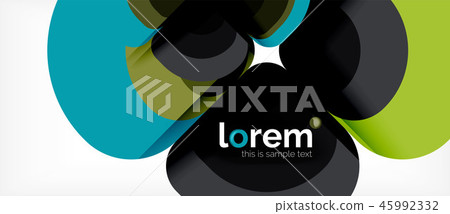 Abstract background - geometric multicolored round shapes composition. Trendy abstract layout Abstract background - geometric multicolored round shapes composition. Trendy abstract layout 45992332