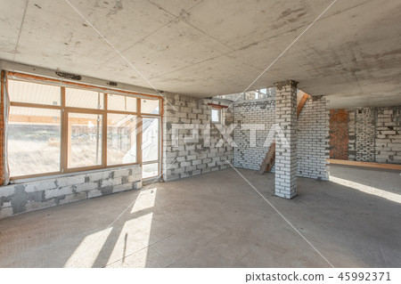 The second attic floor of the house. overhaul and reconstruction. Working process of warming inside The second attic floor of the house. overhaul and reconstruction. Working process of warming inside 45992371