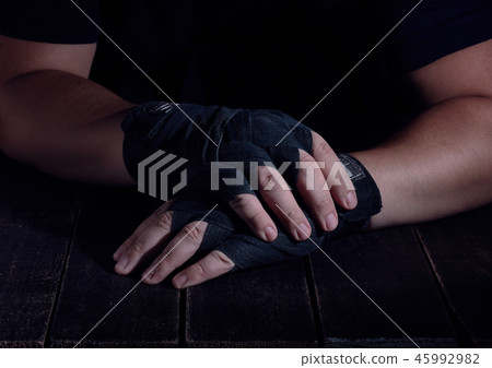 Close up of hands of martial fighter 45992982
