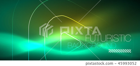 Color shiny neon lights background with abstract lines 45993052