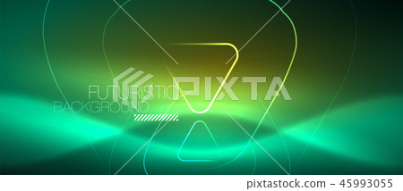 Color shiny neon lights background with abstract lines 45993055