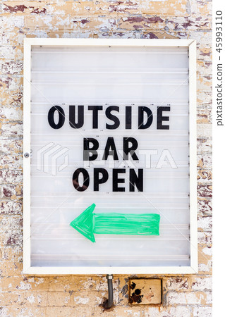 Light box sign on the wall Light box sign on the wall 45993110