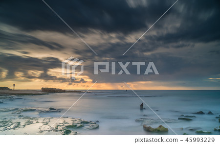 Storm weather on mediterranean sea 45993229