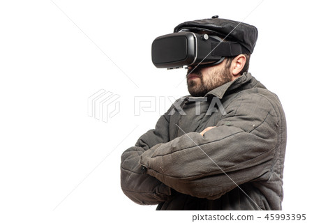 Old fashioned man develops virtual reality 45993395