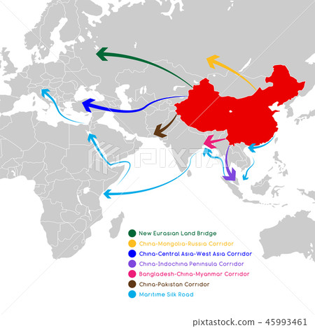 One Belt One Road new Silk Road concept. One Belt One Road new Silk Road concept. 45993461