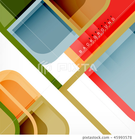 Square geometric abstract background, paper art design for cover design, book template, poster, cd 45993578