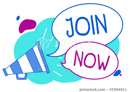 Conceptual hand writing showing Join Now. Business Conceptual hand writing showing Join Now. Business 45994911