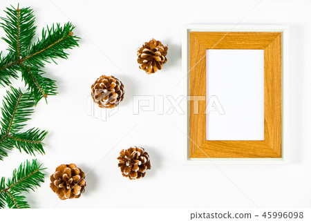 Crristmas decorations on white background. 45996098
