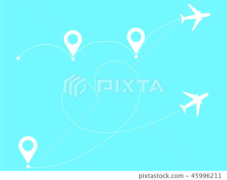 Airplane travel concept . 45996211